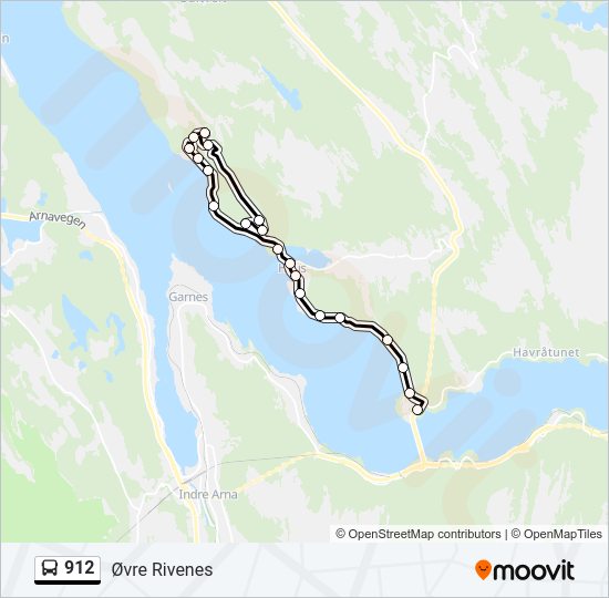 912 bus Line Map