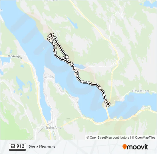 912 Bus Line Map