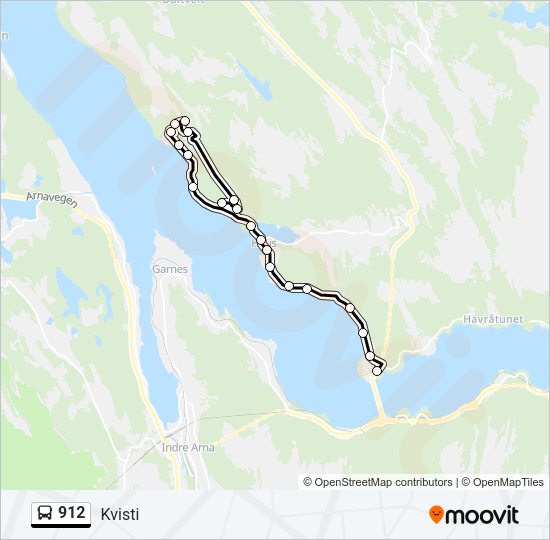 912 Bus Line Map
