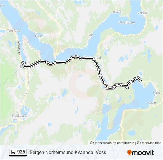 925 bus Line Map