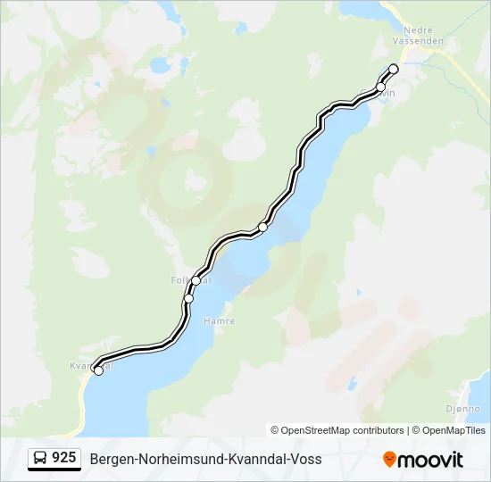 925 Bus Line Map