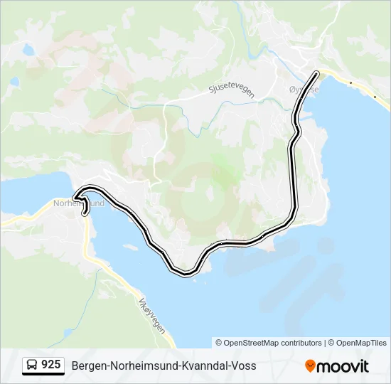 925 Bus Line Map