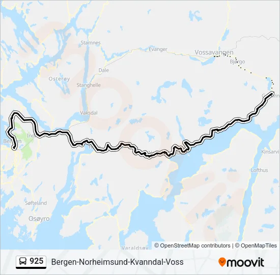 925 Bus Line Map