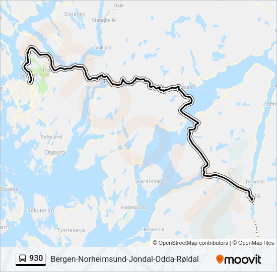 930 Bus Line Map