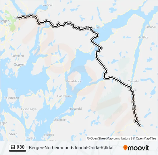 930 Bus Line Map