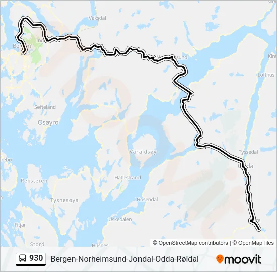 930 Bus Line Map