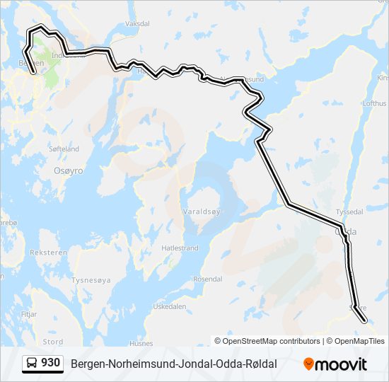 930 bus Line Map