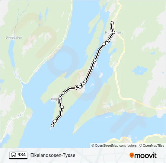 934 Bus Line Map