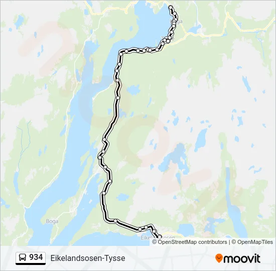 934 Bus Line Map