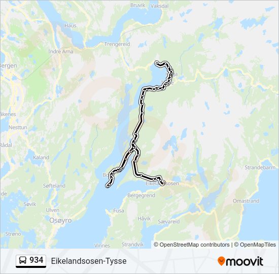 934 Bus Line Map
