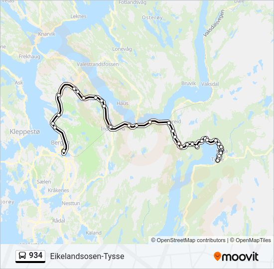 934 Bus Line Map