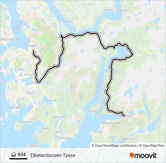934 Bus Line Map