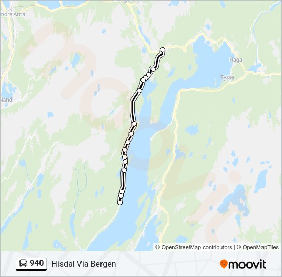 940 Bus Line Map