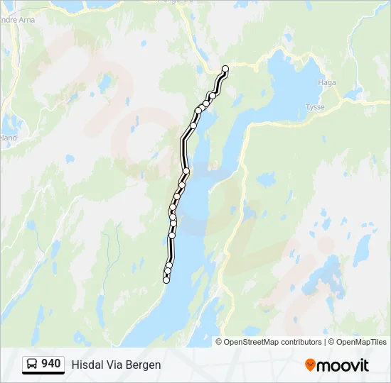 940 Bus Line Map