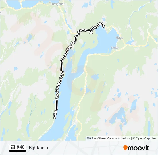 940 Bus Line Map