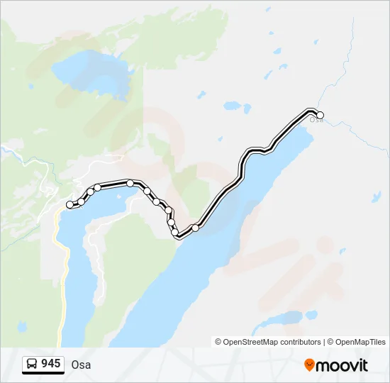 945 Bus Line Map