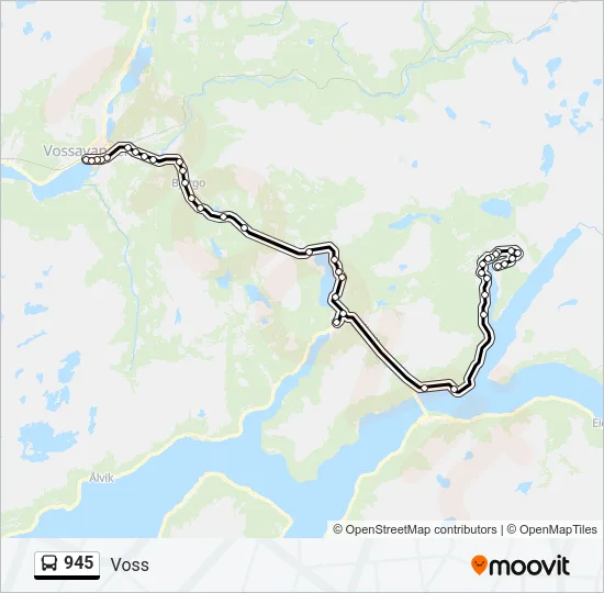 945 Bus Line Map