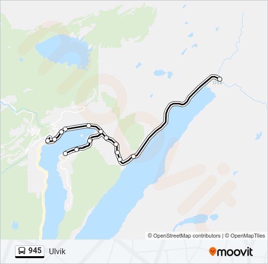 945 Bus Line Map