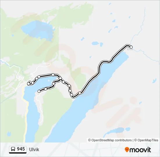 945 Bus Line Map