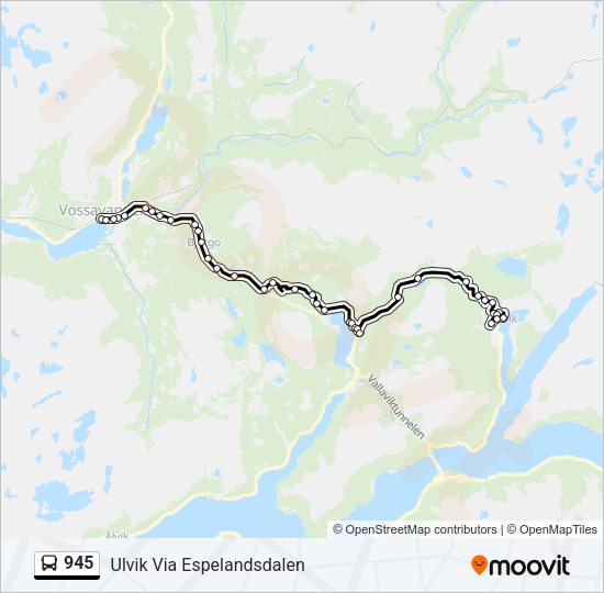 945 Bus Line Map