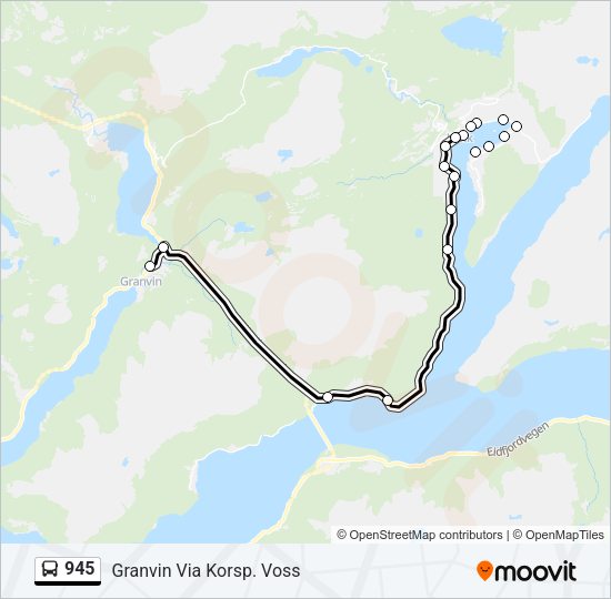 945 Bus Line Map