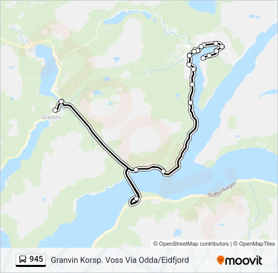 945 Bus Line Map