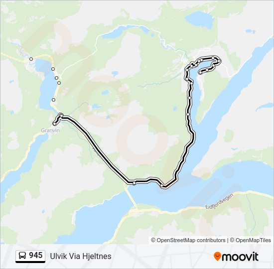 945 Bus Line Map