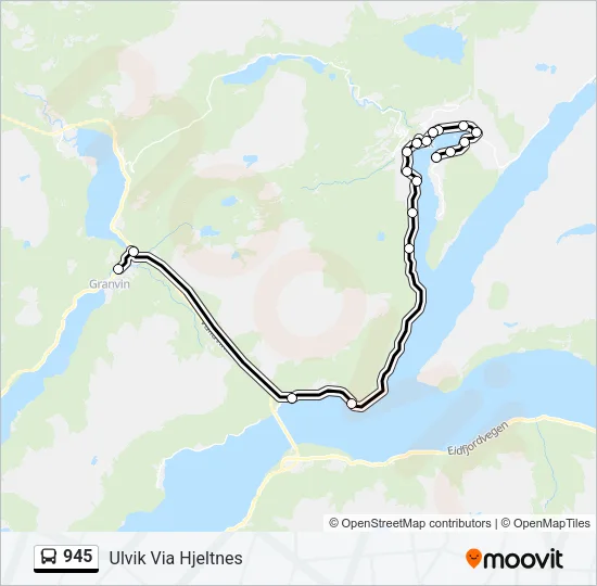 945 Bus Line Map