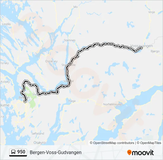 950 Bus Line Map