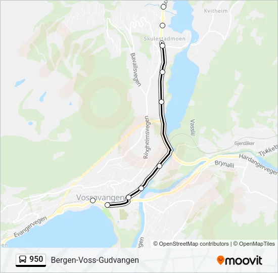 950 Bus Line Map
