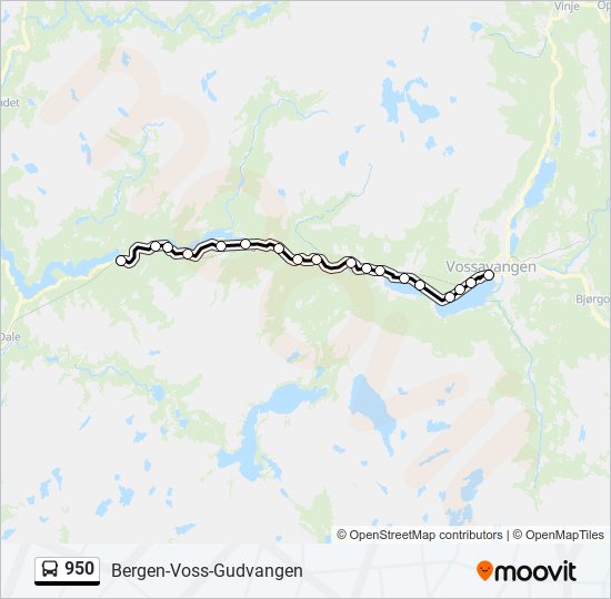 950 bus Line Map