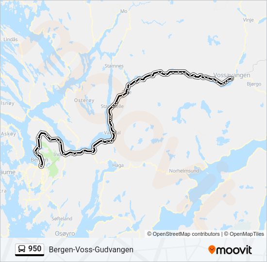 950 Bus Line Map