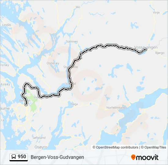 950 Bus Line Map