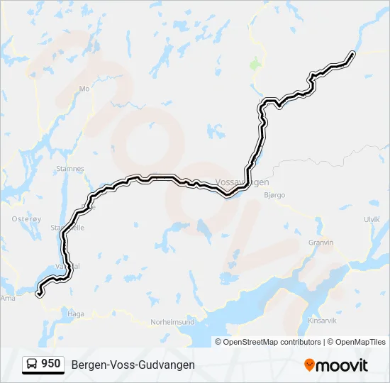 950 Bus Line Map
