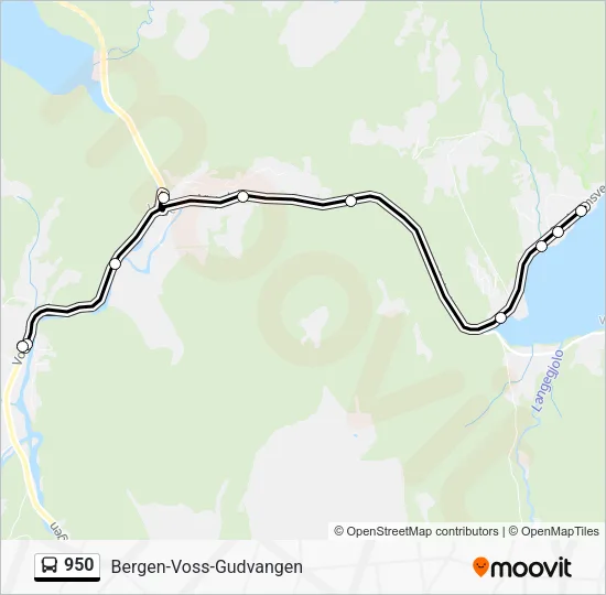 950 Bus Line Map