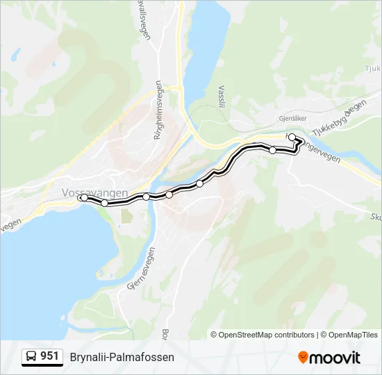 951 Bus Line Map