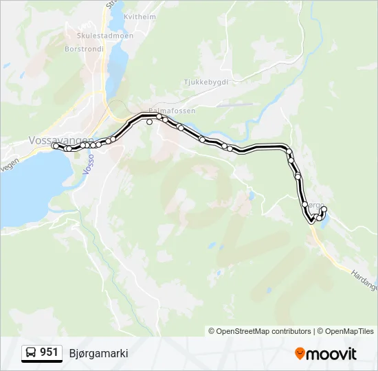 951 Bus Line Map