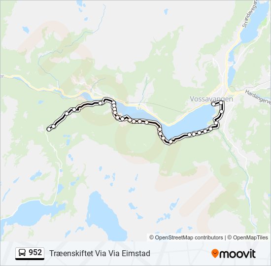 952 bus Line Map