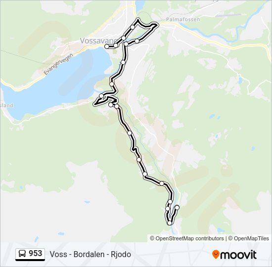 953 Bus Line Map