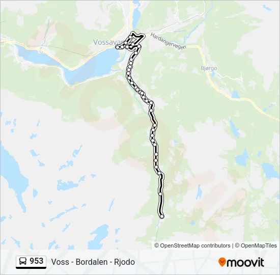 953 Bus Line Map