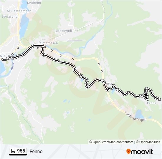 955 Bus Line Map