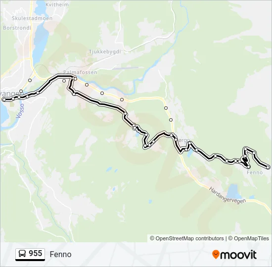 955 Bus Line Map