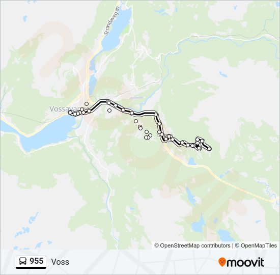 955 Bus Line Map