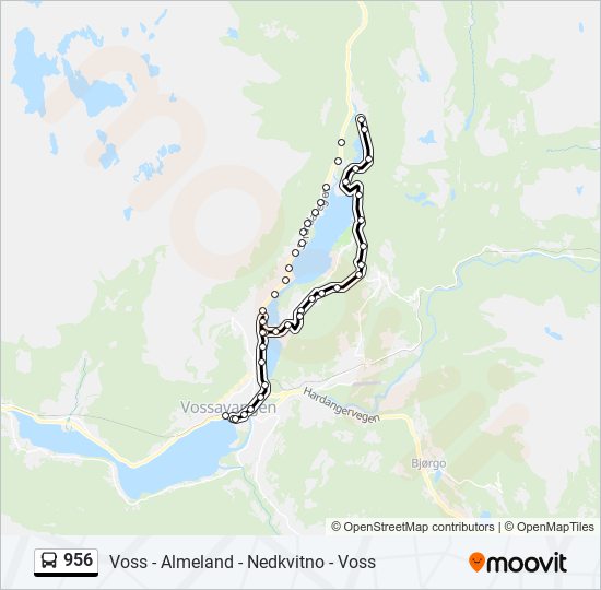 956 bus Line Map