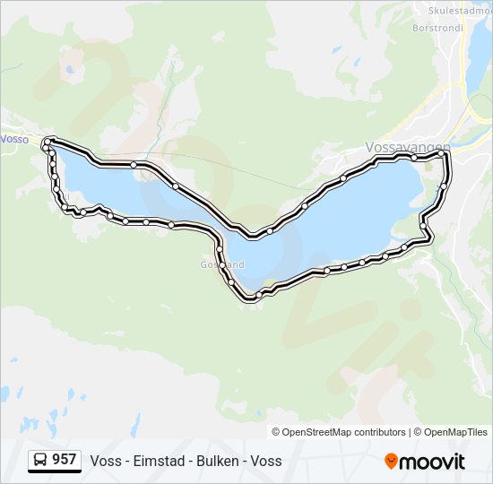 957 Bus Line Map