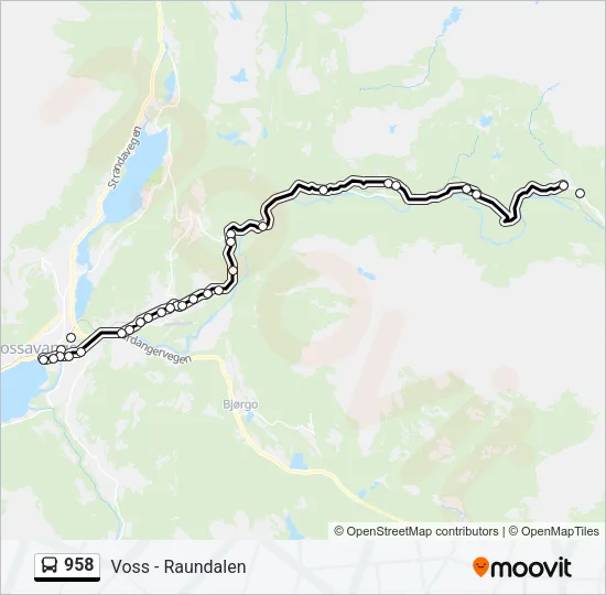 958 Bus Line Map