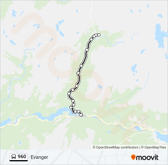 960 Bus Line Map