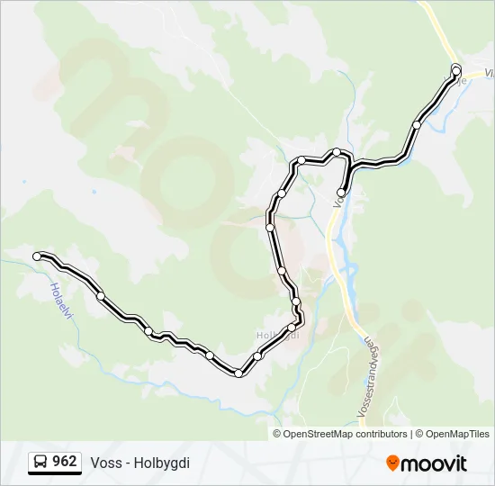 962 Bus Line Map