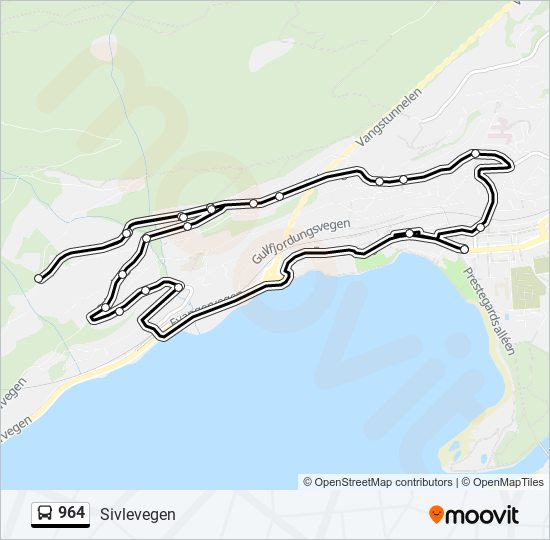 964 bus Line Map