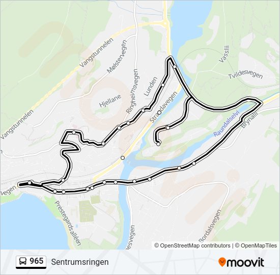965 Bus Line Map